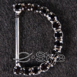 MT 1467-1 Silver-Black 2x2,7cm